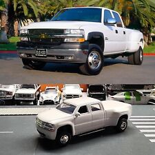 Camión doble Jada 2002 Chevy Silverado 3500 personalizado 1/64, usado segunda mano  Embacar hacia Mexico