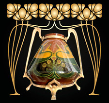 Art Nouveau Johann von Schwarz NORICA Carl Sigmund Luber ceramic Art Nouveau vase for sale  Shipping to South Africa