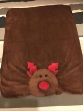 Reindeer pillow blanket for sale  EASTLEIGH