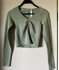 Blusa feminina moda boutique verde sálvia manga longa sem costura, usado comprar usado  Enviando para Brazil