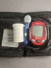 ReliOn  PRIME Blood Glucose Red Meter/CASE/Lance Device/Strips **EXCELLENT** for sale  Shipping to South Africa