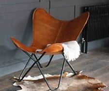 Cadeira borboleta couro bovino vintage marrom feita à mão BKF Classic (somente capa), usado comprar usado  Enviando para Brazil