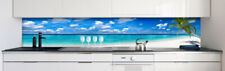 Küchenrückwand Palmen Strand Premium Hart-PVC 0,4 mm selbstklebend comprar usado  Enviando para Brazil