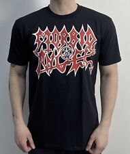 Camiseta Morbid Angel logotipo vermelho (Gildan) preta obituário da morte comprar usado  Enviando para Brazil