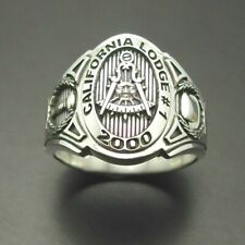 PAST MASTER CALIFORNIA CUSTOM CIGAR BAND STYLE STERLING SILVER .925 RING 018C, used for sale  Windsor