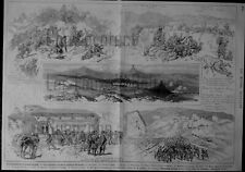 Usado, BATAILLE DE LACAR GUERRE D'ESPAGNE   gravure 1875 antique print segunda mano  Embacar hacia Argentina