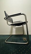 retro chrome leather chairs for sale  LONDON