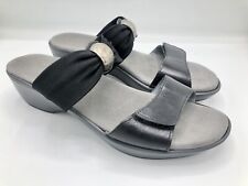 NAOT Pinotage Black Wedge Slip on Two Strap Sandal w/ Accent 41 / US 10 - 10.5, used for sale  Shipping to South Africa