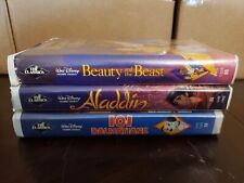 Lote de 3 Fitas Black Diamond Disney VHS Beauty and the Beast Dumbo Aladdin Hood, usado comprar usado  Enviando para Brazil