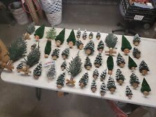 Bottle Brush Flocked Pine Trees Lot Christmas Village Train Town Lot of 44 for sale  Shipping to South Africa