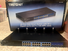Conmutador inteligente web Gigabit TRENDnet TEG-30284 24 puertos con 4 x 10G SFP+ ranuras segunda mano  Embacar hacia Argentina