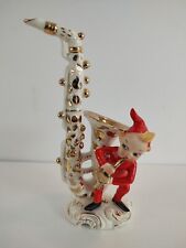 Vintage Lipper & Mann Red Pixie Elf With Saxophone Figurine 1956 Japan  8" for sale  Shipping to South Africa