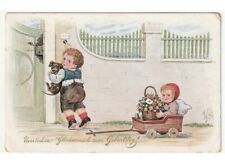 1915 cartolina bambini usato  Italia