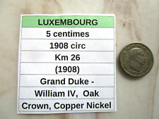 Luxembourg centimes 1908 for sale  Kingman