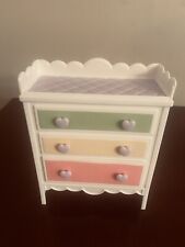 Barbie Doll House Baby Nursery Furniture Dresser Changing Table Working Drawer for sale  Shipping to South Africa