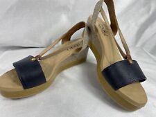 Sandálias femininas Malu Super Comfort azul marinho biqueira aberta tamanho 8 novas comprar usado  Enviando para Brazil