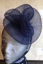 Chapéu de casamento burlesco fascinador azul marinho millinery cabelo corrida ascota  comprar usado  Enviando para Brazil