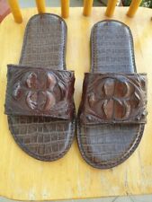 Sandálias masculinas de luxo - Pele genuína de crocodilo/jacaré - 100% feitas à mão PERSONALIZAR comprar usado  Enviando para Brazil
