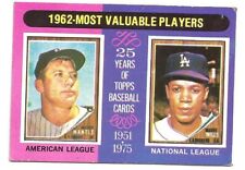 1975 TOPPS BASEBALL --- MVP MICKEY MANTLE / MAURY WILLS #200 for sale  Tazewell