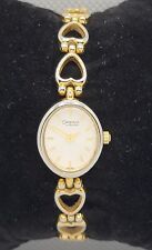 Damas Caravelle by Bulova Vestido Ovalado Tono Dorado Corazones Eslabón Reloj de Pulsera K5, usado segunda mano  Embacar hacia Mexico