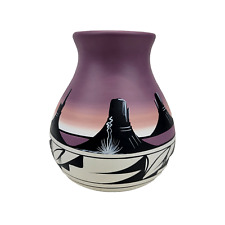 Usado, Vintage Navajo Cerâmica Deserto Arco-íris Mesa de Cedro Assinado Elsie Dini Pote Grande 9"  comprar usado  Enviando para Brazil