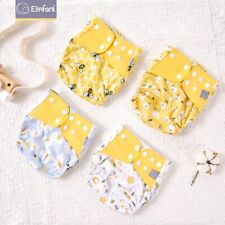 New Baby 4pcs/set Washable Pocket Diaper Adjustable Reusable Ecological Diaper for sale  Shipping to South Africa