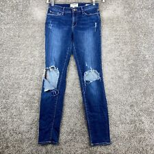 Jeans feminino Frame Denim Le Skinny tamanho 29 azul cintura baixa lavagem escura desgastado comprar usado  Enviando para Brazil
