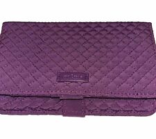 Vera Bradley Iconic RFID Riley Compact Wallet Gloxinia Purple Quilted for sale  Shipping to South Africa