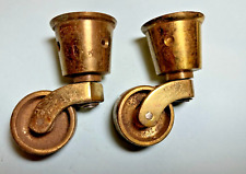 Brass cup castors for sale  LOUGHBOROUGH