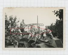 Gebraucht, Foto Wehrmacht Panzer Spähwagen mit Besatzung  gebraucht kaufen  Borgholzhausen
