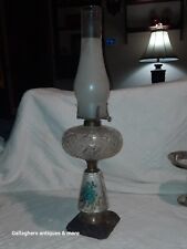 Antique OIL LAMP CAST IRON Base SCOVILL 1870'S VICTORIAN for sale  Shipping to South Africa