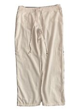 Ladies cotton summer trousers size 18 White elastic waist adjustable NEW Papaya , used for sale  NEWQUAY