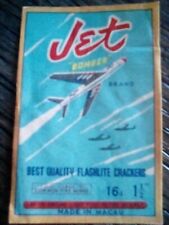 Firecracker Label JET BOMBER BRAND 16s SIZE PACK LABEL GREAT CONDITION for sale  Shipping to South Africa
