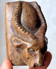 Museo de amuletos cabeza de carnero faraónico y raras antigüedades egipcias marrones a.C. segunda mano  Embacar hacia Mexico
