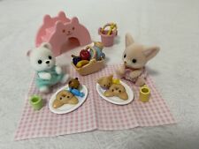 Sylvanian Families Baby PICNIC SET WHITE BEAR FENNEC Doughnut Fruit Muffin for sale  Shipping to South Africa