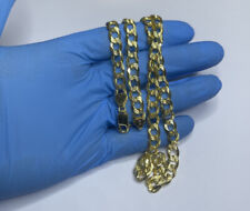 Used, Cuban Link Chain 14k Gold Plated Solid 925 Silver Lock ITALY, 7mm And 24” 39.1 G for sale  Los Angeles