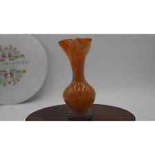 Vaso de vidro arte redemoinho branco laranja comprar usado  Enviando para Brazil