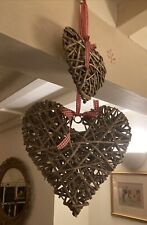 Wicker hanging hearts for sale  TARPORLEY