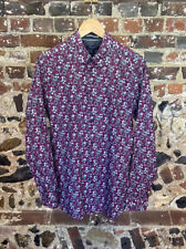 Ted Baker Floral Shirt Size 3 Medium Purple Button Up  for sale  Shipping to South Africa