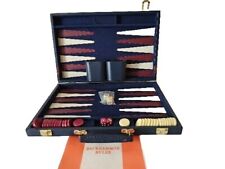 Backgammon wooden leatherette for sale  Shipping to Ireland