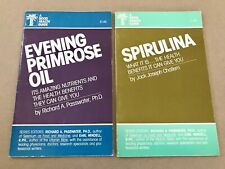 LOTE DE 2: aceite de onagra y espirulina, serie de guías de buena salud, 1981, PB segunda mano  Embacar hacia Argentina