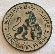 GOBIERNO PROVISIONAL_ 1870 5 Céntimos cobre 1870 OM Barcelona _ MUY BONITA  segunda mano  Alboraya