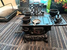 Used, CRESCENT Mini Cast Iron Stove With Pots Pans Vintage GREAT CONDITION for sale  Shipping to South Africa