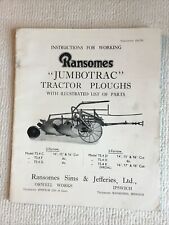 Ransomes jumbotrac tractor for sale  Shipping to Ireland