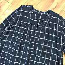 Madewell dress plaid window pane cotton flannel athlesiure cottage core XL 2X for sale  Shipping to South Africa