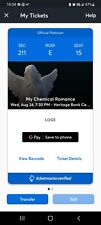 Tickets chemical romance for sale  Cincinnati