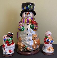 Thomas Pacconi Classics Large Snowman & 2 Small Blown Glass Certificate Orig Box for sale  Portland
