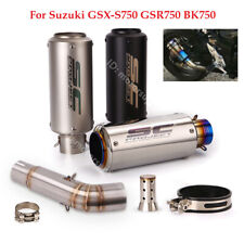 Usado, Chinelo para Suzuki GSX-S750 GSR750 BK750 tubo médio de escape sistema de silenciador preto comprar usado  Enviando para Brazil