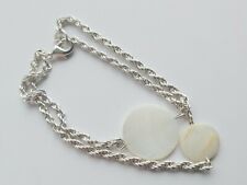Silver coloured twin chain shell bracelet  for sale  BIRMINGHAM