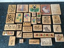 Wooden rubber stamps for sale  LONDON